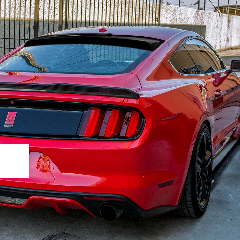 Rear Window Roof Visor Wing Spoiler For 2015-2020 Ford Mustang 2-DR / Coupe -Black ABS - Image 5