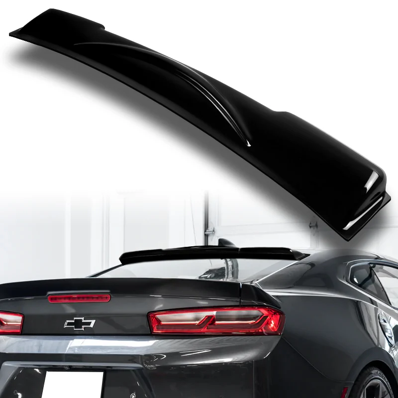 Rear Window Roof Visor Wing Spoiler For 2016-2018 Chevrolet Camaro 2-DR / Coupe -Smoke Acrylic - Image 6