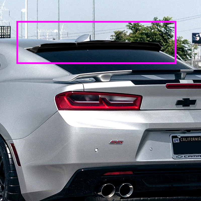 Rear Window Roof Visor Wing Spoiler For 2016-2018 Chevrolet Camaro 2-DR / Coupe -Smoke Acrylic - Image 7