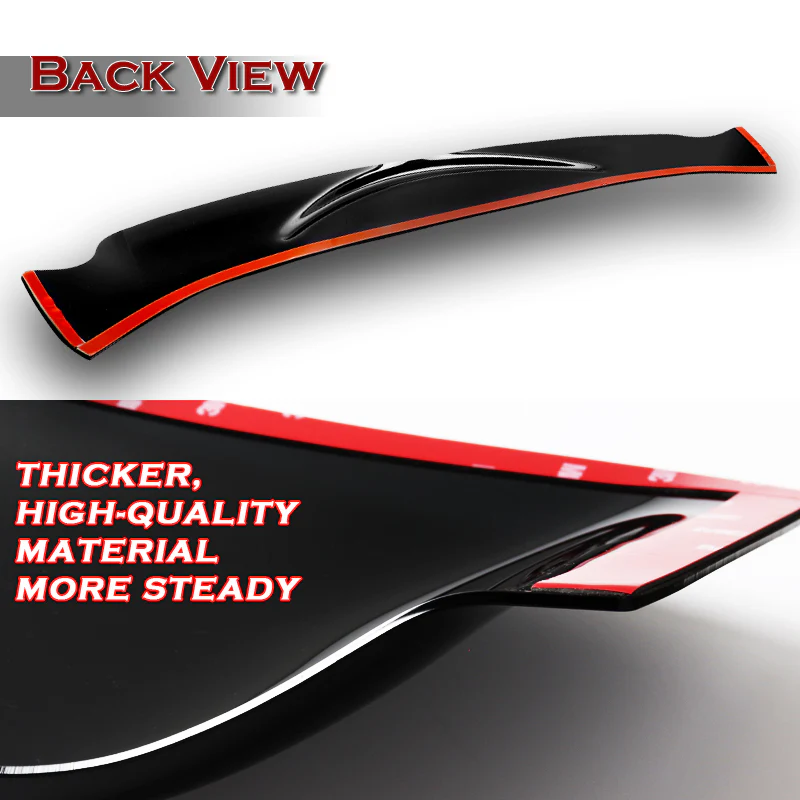 Rear Window Roof Visor Wing Spoiler For 2016-2020 Honda Civic 4-DR / Sedan -Black Acrylic - Image 4