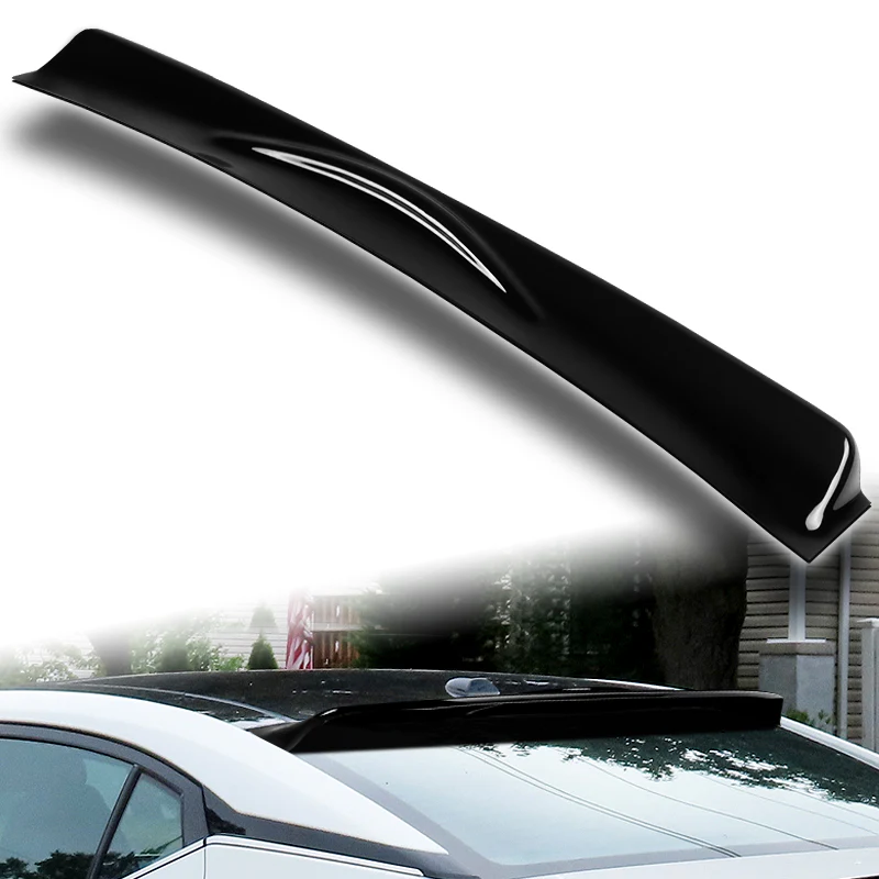 Rear Window Roof Visor Wing Spoiler For 2016-2023 Nissan Maxima -Black ABS - Image 5