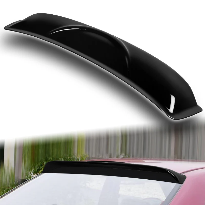 Rear Window Roof Visor Wing Spoiler For 1992-1995 Honda Civic 2-DR / Coupe -Black ABS - Image 5