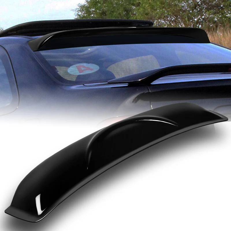 Rear Window Roof Visor Wing Spoiler For 1992-1995 Honda Civic 2-DR / Coupe -Black ABS - Image 7