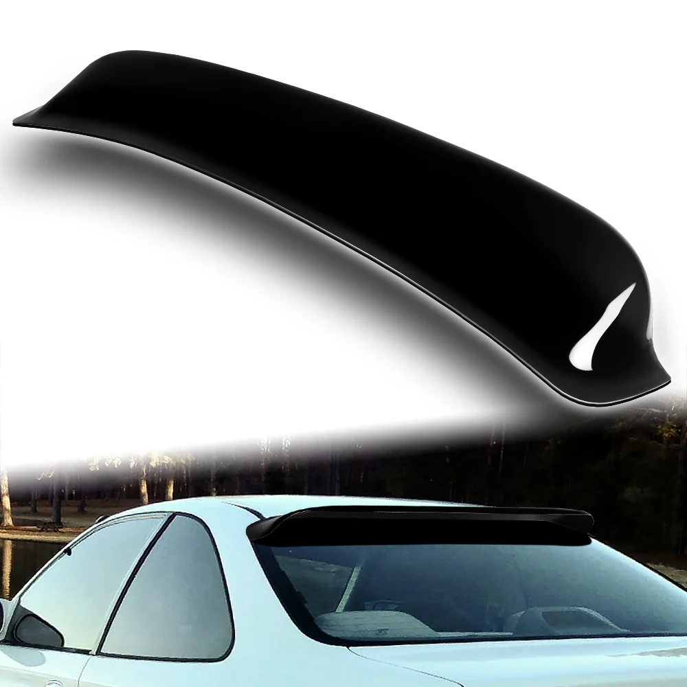 Rear Window Roof Visor Wing Spoiler For 1996 - 2000 Honda Civic 2DR / Coupe -Black ABS - Image 5