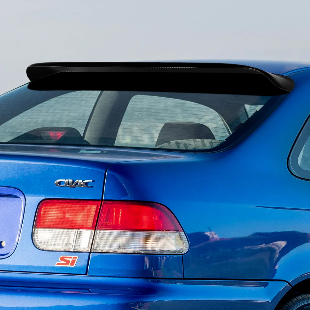 Rear Window Roof Visor Wing Spoiler For 1996 - 2000 Honda Civic 2DR / Coupe -Black ABS - Image 8