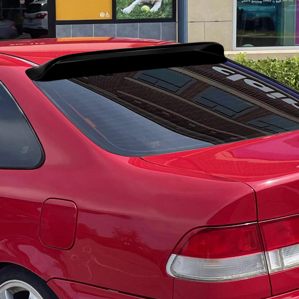Rear Window Roof Visor Wing Spoiler For 1996 - 2000 Honda Civic 2DR / Coupe -Black ABS - Image 6