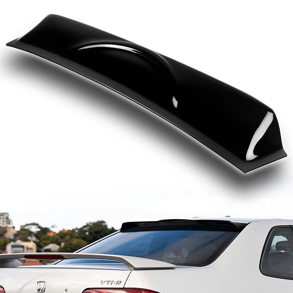 Rear Window Roof Visor Wing Spoiler For 1997 - 2001 Honda Prelude -Black Acrylic - Image 5