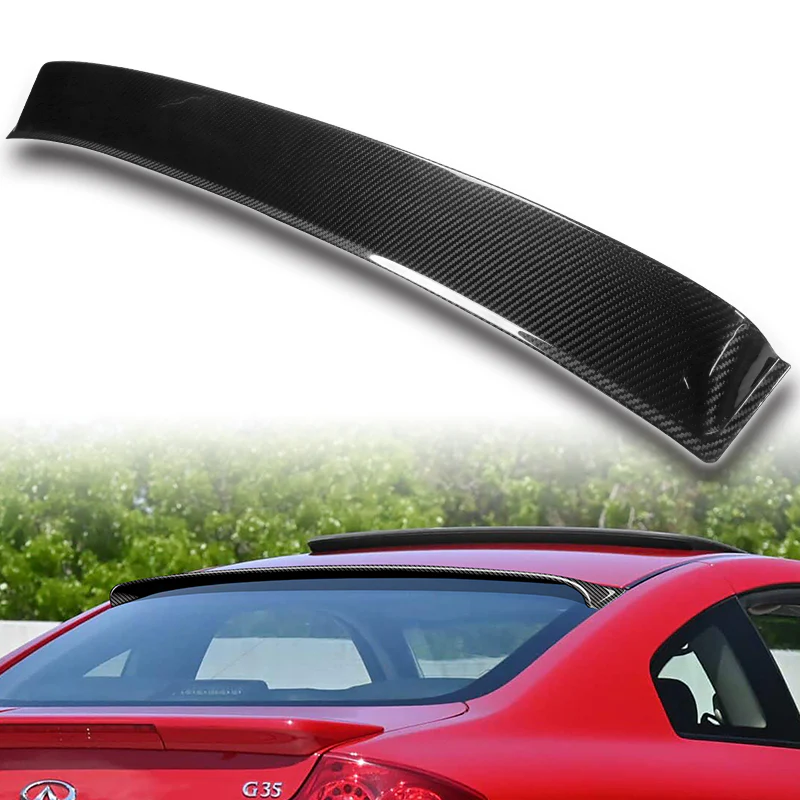 Rear Window Roof Visor Wing Spoiler For 2003-2007 Infiniti G35 2-DR / Coupe -Real Carbon Fiber - Image 6