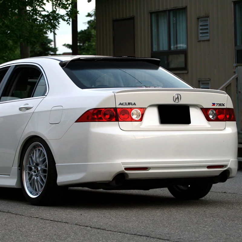 Rear Window Roof Visor Wing Spoiler For 2004-2008 Acura TSX -Black ABS - Image 5