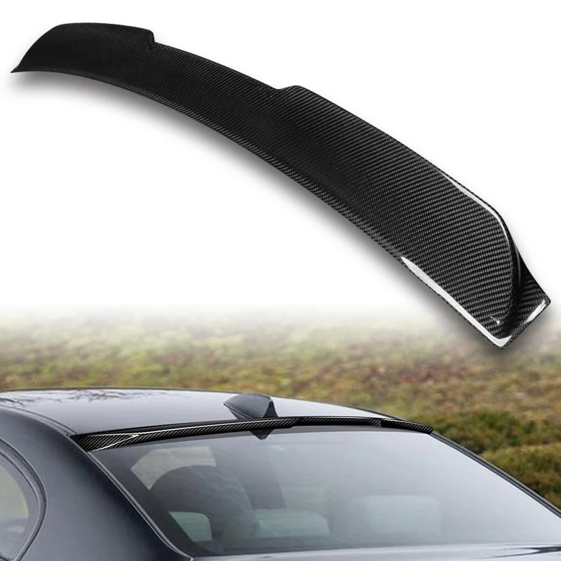 Rear Window Roof Visor Wing Spoiler For 2004-2010 BMW E60 5-Series 4-DR / Sedan -Real Carbon Fiber - Image 7
