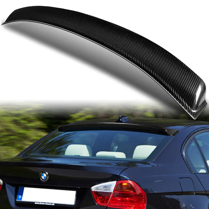 Rear Window Roof Visor Wing Spoiler For 2005-2011 BMW E90 3-Series 4-DR / Sedan -Real Carbon Fiber - Image 6