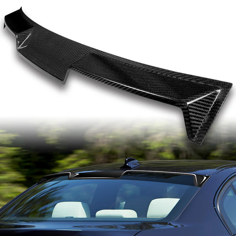 Rear Window Roof Visor Wing Spoiler For 2005-2011 BMW E90 3-Series 4-DR / Sedan -Real Carbon Fiber - Image 5