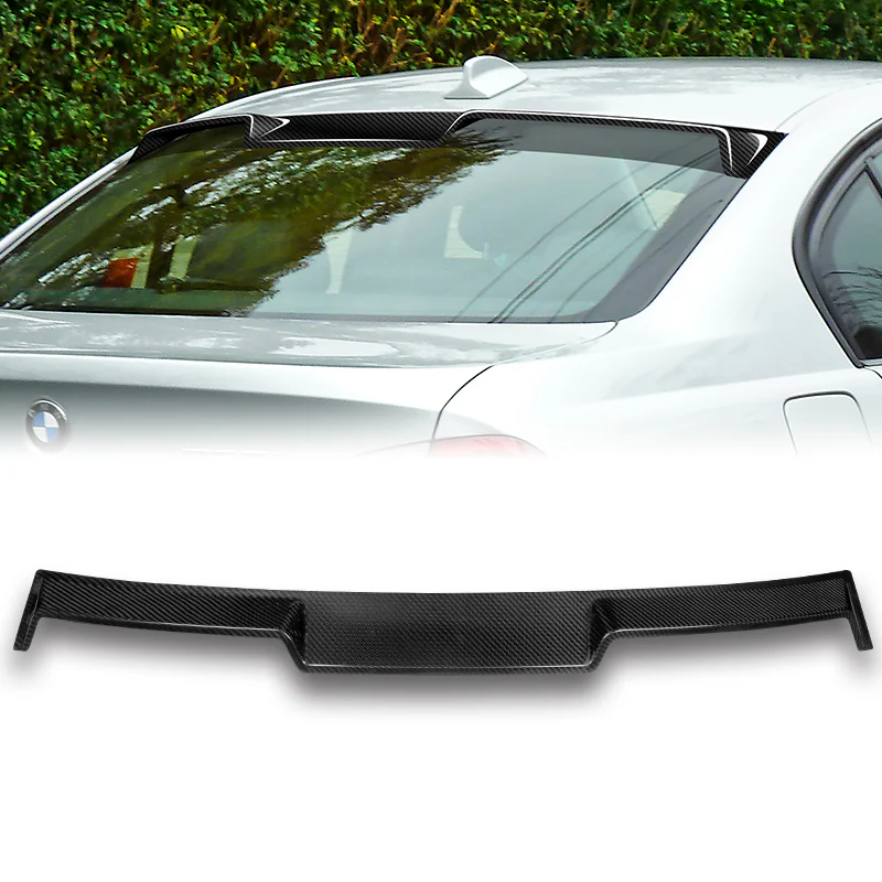 Rear Window Roof Visor Wing Spoiler For 2005-2011 BMW E90 3-Series 4-DR / Sedan -Real Carbon Fiber - Image 6