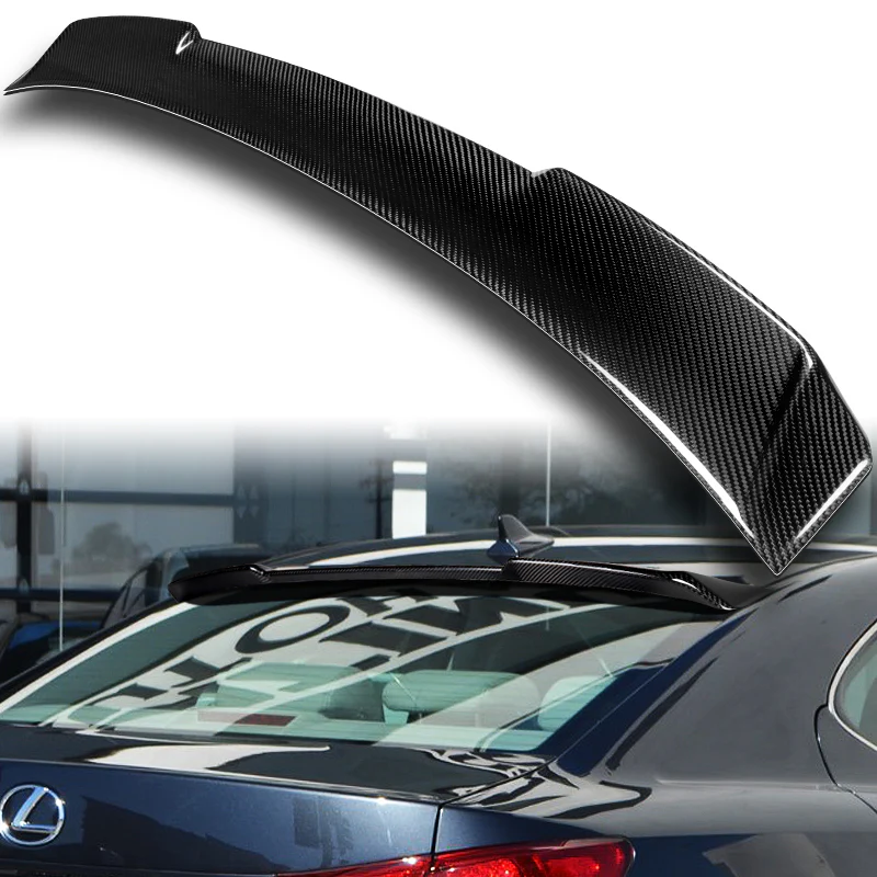 Rear Window Roof Visor Wing Spoiler For 2006-2013 Lexus IS250 IS350 IS-F -Real Carbon Fiber - Image 7