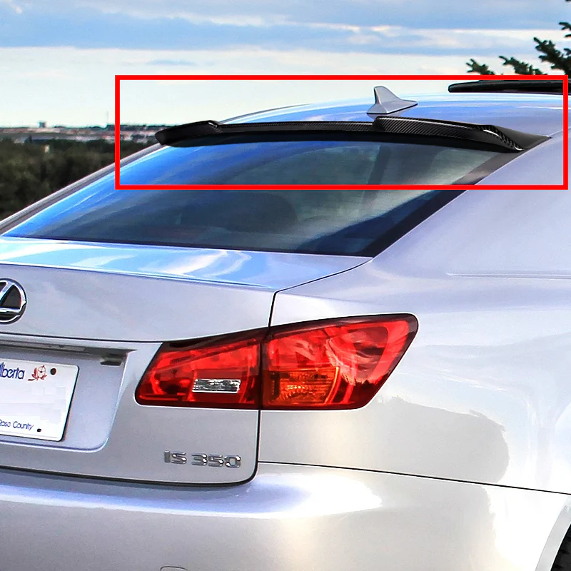 Rear Window Roof Visor Wing Spoiler For 2006-2013 Lexus IS250 IS350 IS-F -Real Carbon Fiber - Image 8