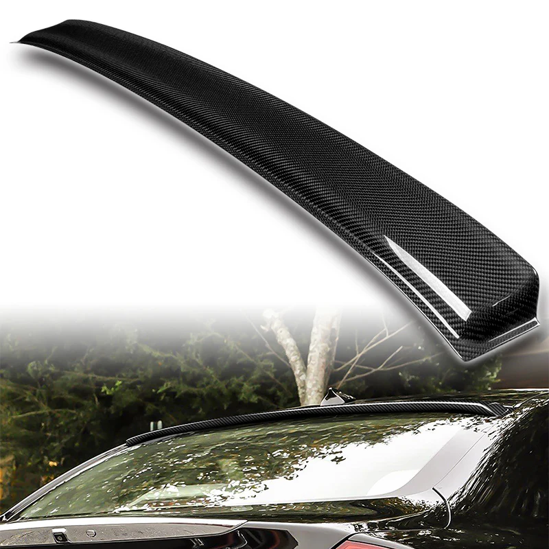 Rear Window Roof Visor Wing Spoiler For 2007-2013 Infiniti G25 G35 G37 4-DR / Sedan -Real Carbon Fiber - Image 6
