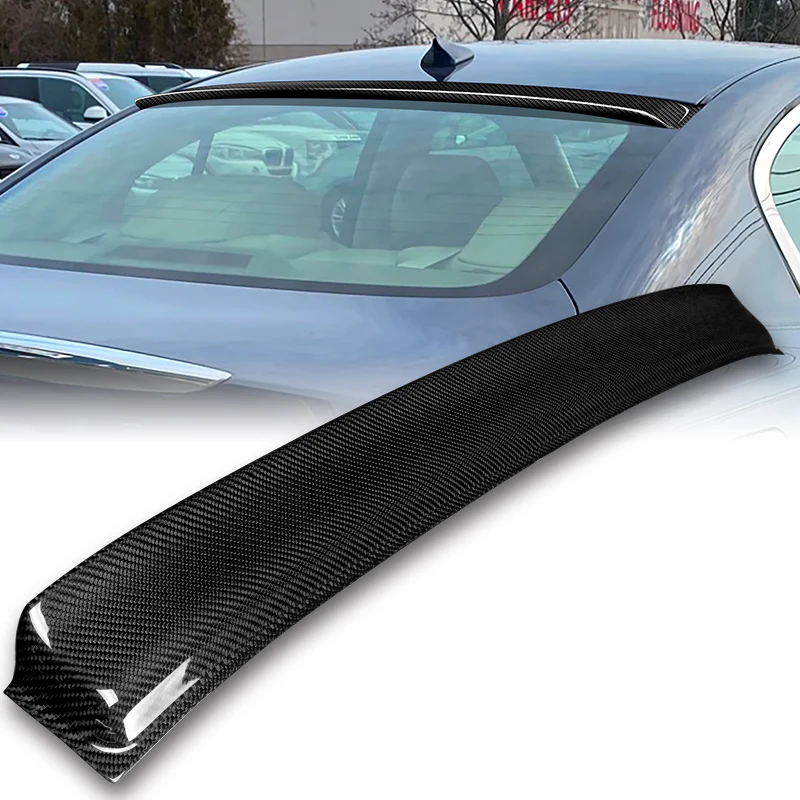 Rear Window Roof Visor Wing Spoiler For 2007-2013 Infiniti G25 G35 G37 4-DR / Sedan -Real Carbon Fiber - Image 8
