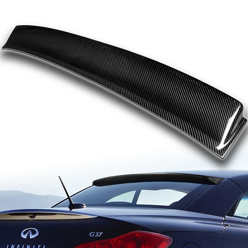 Rear Window Roof Visor Wing Spoiler For 2008 - 2013 Infiniti G37 2-DR / Coupe -Real Carbon Fiber - Image 5
