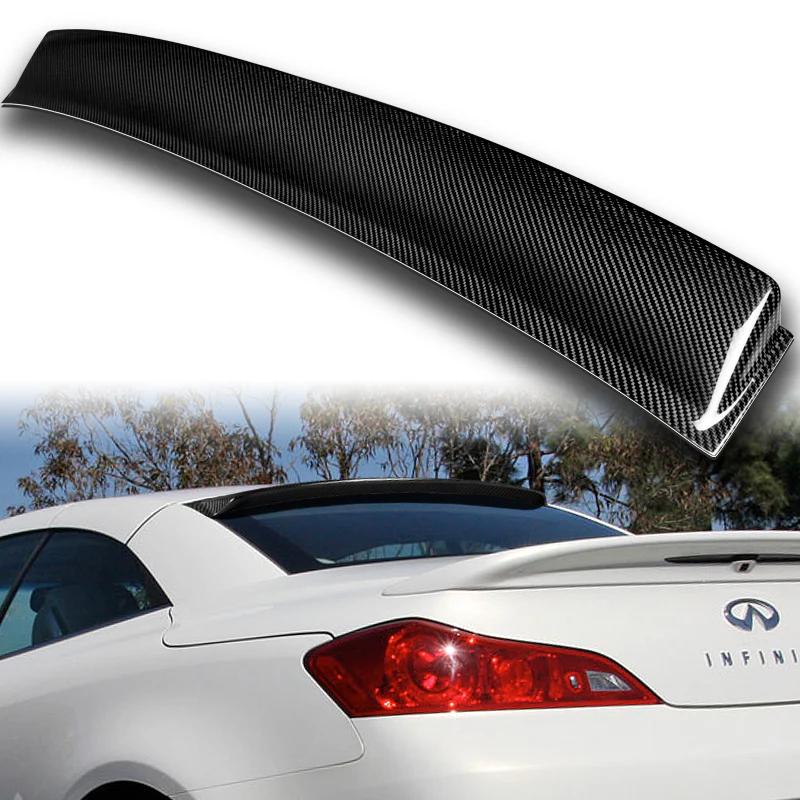 Rear Window Roof Visor Wing Spoiler For 2008 - 2013 Infiniti G37 2-DR / Coupe -Real Carbon Fiber - Image 6