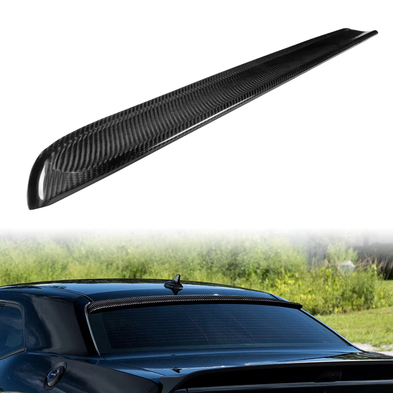 Rear Window Roof Visor Wing Spoiler For 2008 - 2023 Dodge Challenger -Real Carbon Fiber - Image 7