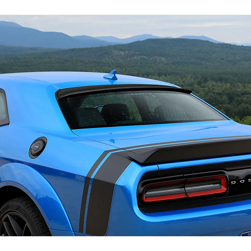Rear Window Roof Visor Wing Spoiler For 2008 - 2023 Dodge Challenger -Real Carbon Fiber - Image 8