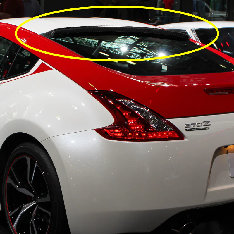 Rear Window Roof Visor Wing Spoiler For 2009 - 2020 Nissan 370Z -Real Carbon Fiber - Image 6