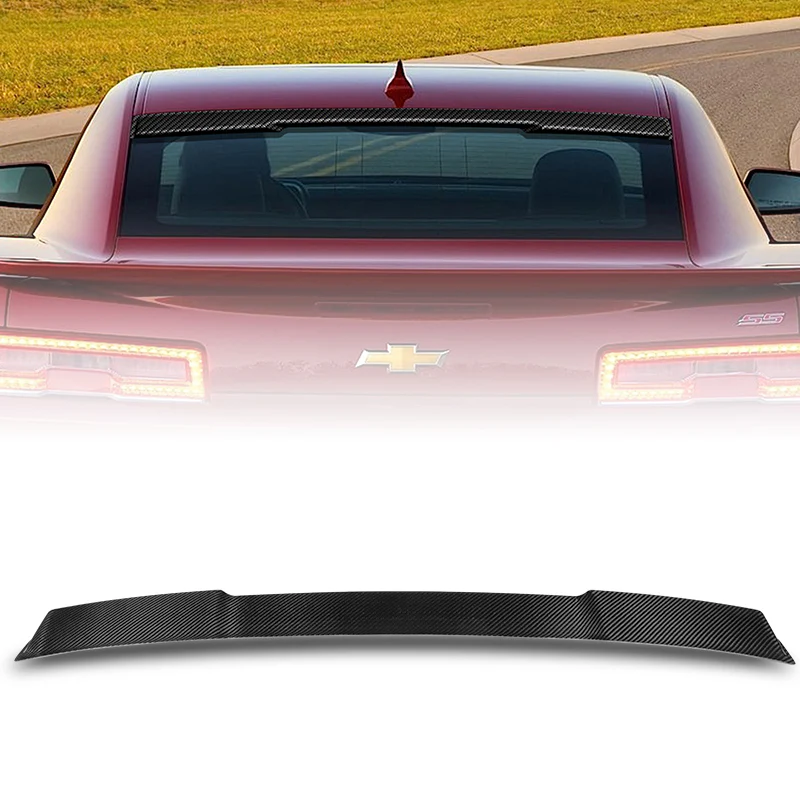 Rear Window Roof Visor Wing Spoiler For 2010 - 2015 Chevrolet Camaro Coupe -Real Carbon Fiber - Image 6