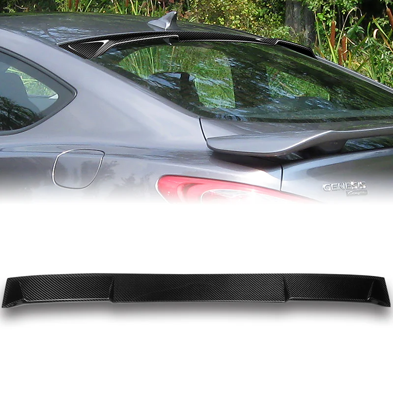Rear Window Roof Visor Wing Spoiler For 2010 - 2016 Hyundai Genesis Coupe -Real Carbon Fiber - Image 7