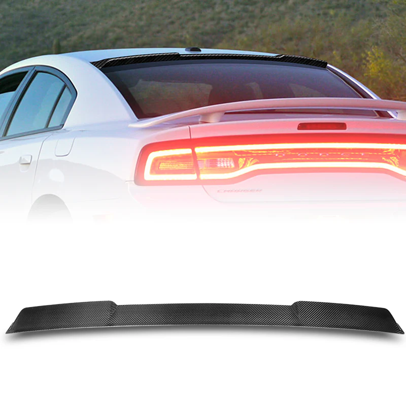 Rear Window Roof Visor Wing Spoiler For 2011 - 2023 Dodge Charger -Real Carbon Fiber - Image 5