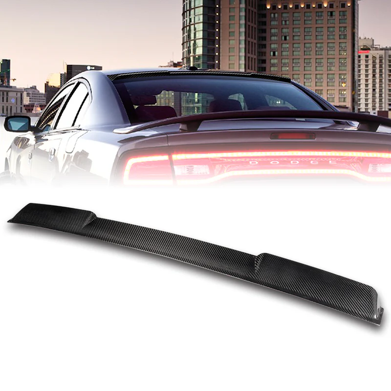 Rear Window Roof Visor Wing Spoiler For 2011 - 2023 Dodge Charger -Real Carbon Fiber - Image 6