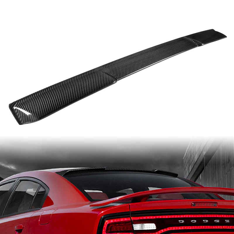 Rear Window Roof Visor Wing Spoiler For 2011 - 2023 Dodge Charger -Real Carbon Fiber - Image 7