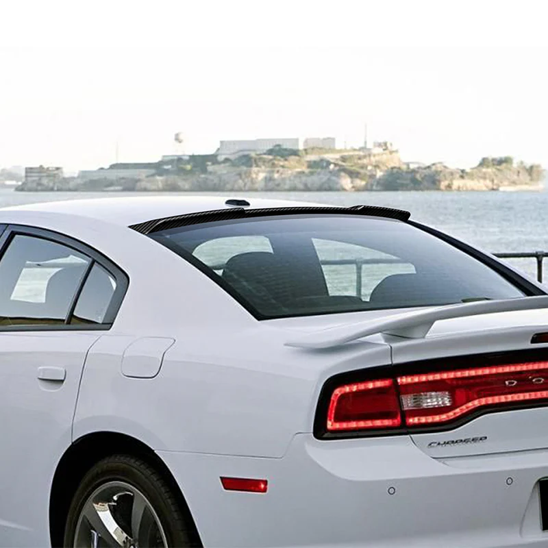 Rear Window Roof Visor Wing Spoiler For 2011 - 2023 Dodge Charger -Real Carbon Fiber - Image 8