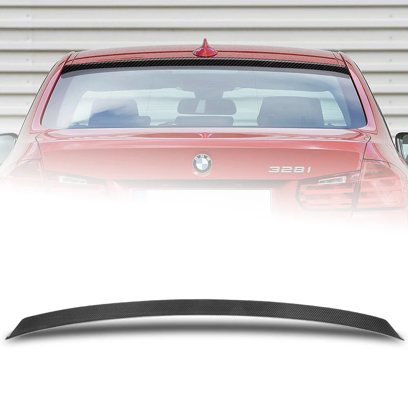 Rear Window Roof Visor Wing Spoiler For 2012-2018 BMW F30 F80 3-Series 4-DR / Sedan -Real Carbon Fiber - Image 6