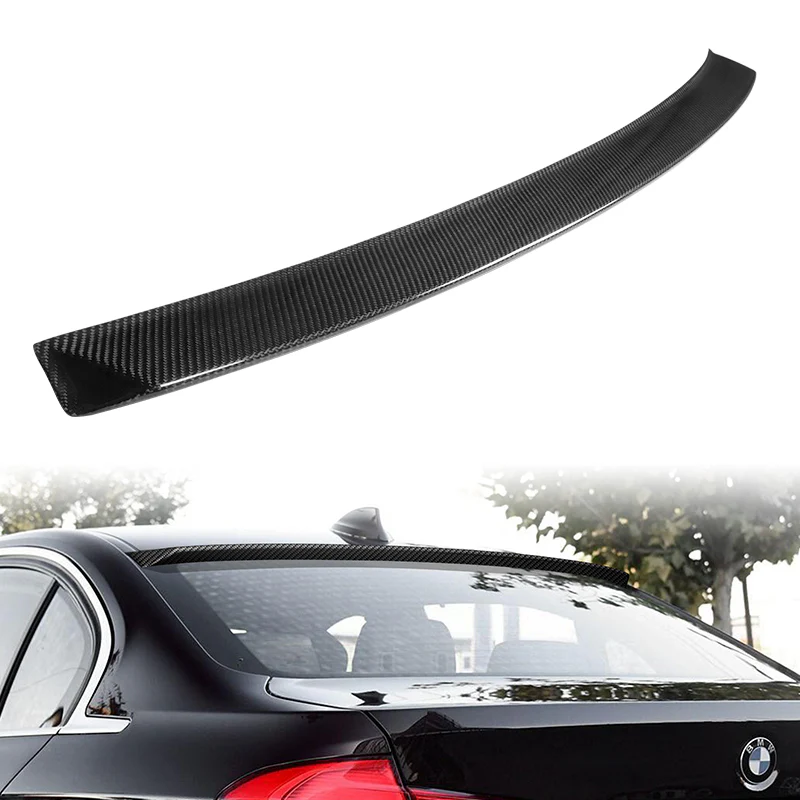 Rear Window Roof Visor Wing Spoiler For 2012-2018 BMW F30 F80 3-Series 4-DR / Sedan -Real Carbon Fiber - Image 7