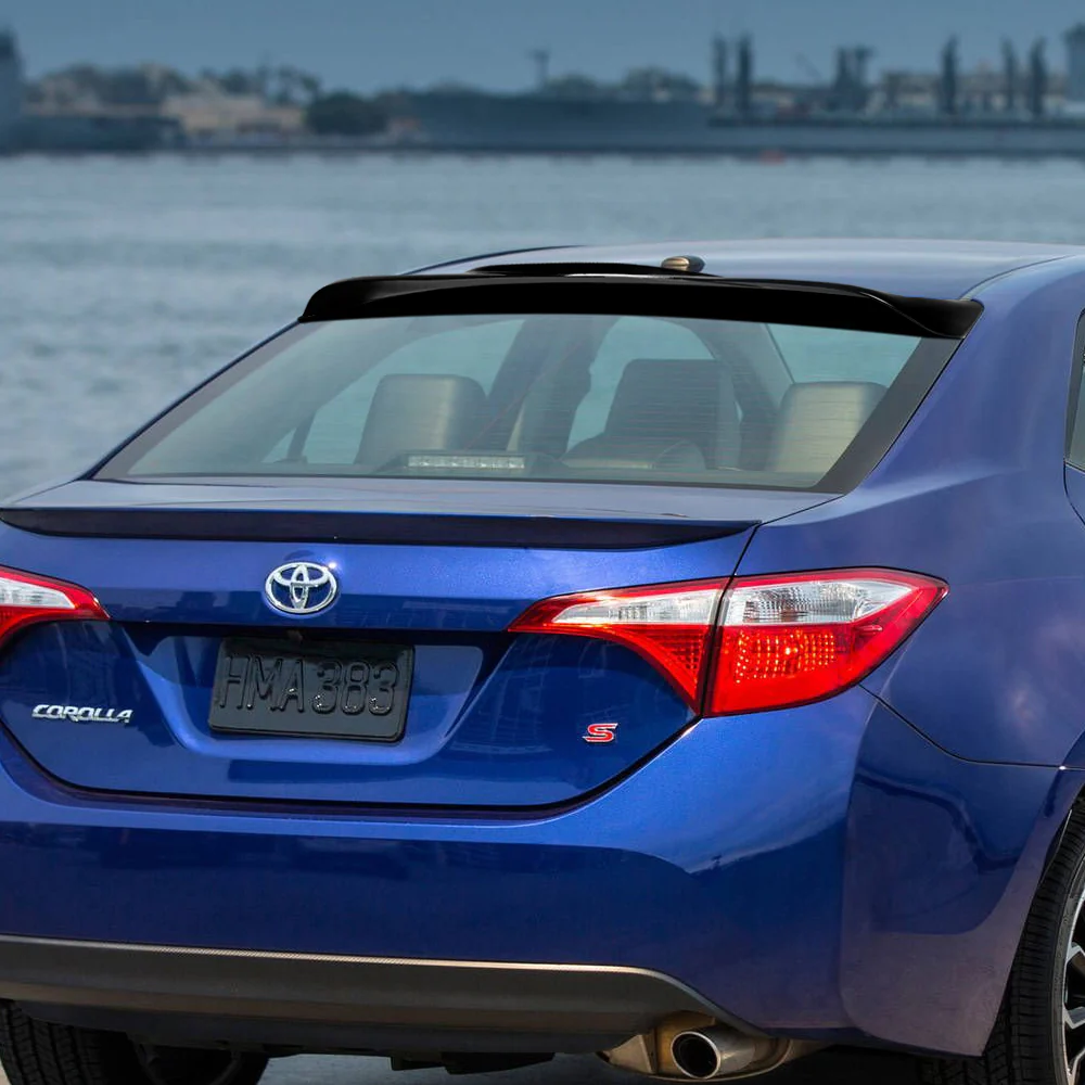 Rear Window Roof Visor Wing Spoiler For 2014-2018 Toyota Corolla -Black Acrylic - Image 5