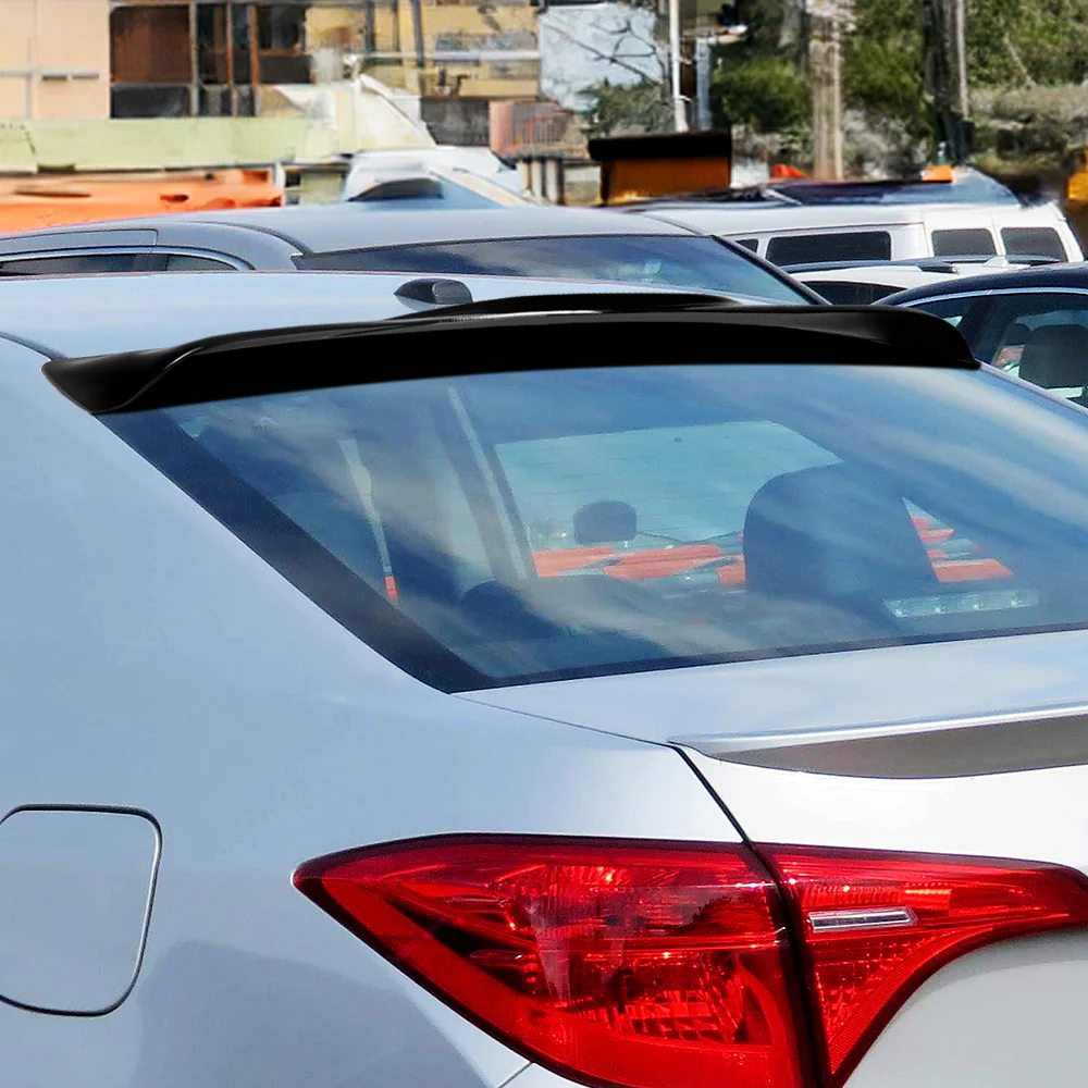 Rear Window Roof Visor Wing Spoiler For 2014-2018 Toyota Corolla -Black Acrylic - Image 6