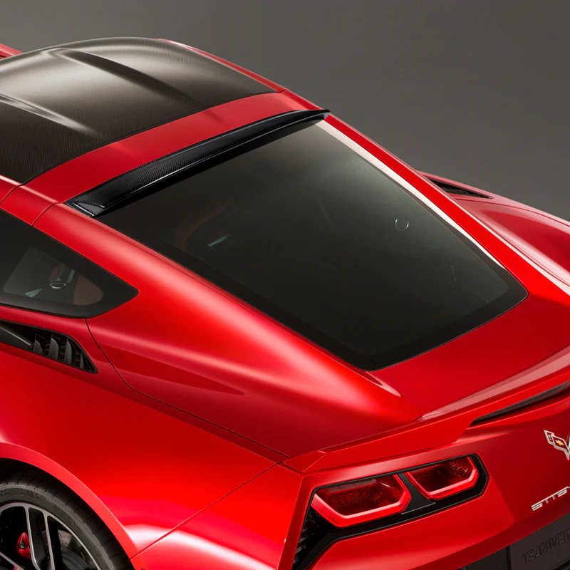Rear Window Roof Visor Wing Spoiler For 2014 - 2019 Chevrolet Corvette Coupe -Real Carbon Fiber - Image 5