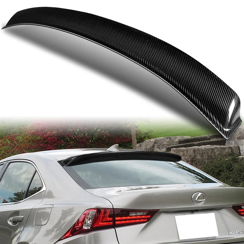 Rear Window Roof Visor Wing Spoiler For 2014 - 2020 Lexus IS200t IS250 IS300 IS350 4-DR / Sedan -Real Carbon Fiber - Image 6