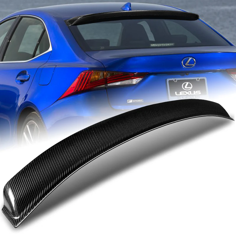 Rear Window Roof Visor Wing Spoiler For 2014 - 2020 Lexus IS200t IS250 IS300 IS350 4-DR / Sedan -Real Carbon Fiber - Image 7