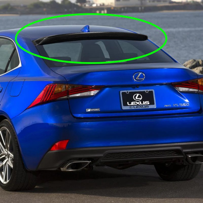 Rear Window Roof Visor Wing Spoiler For 2014 - 2020 Lexus IS200t IS250 IS300 IS350 4-DR / Sedan -Real Carbon Fiber - Image 8