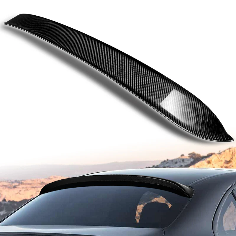 Rear Window Roof Visor Wing Spoiler For 2015-2021 Mercedes-Benz W205 C-Class 4-DR / Sedan -Real Carbon Fiber - Image 5