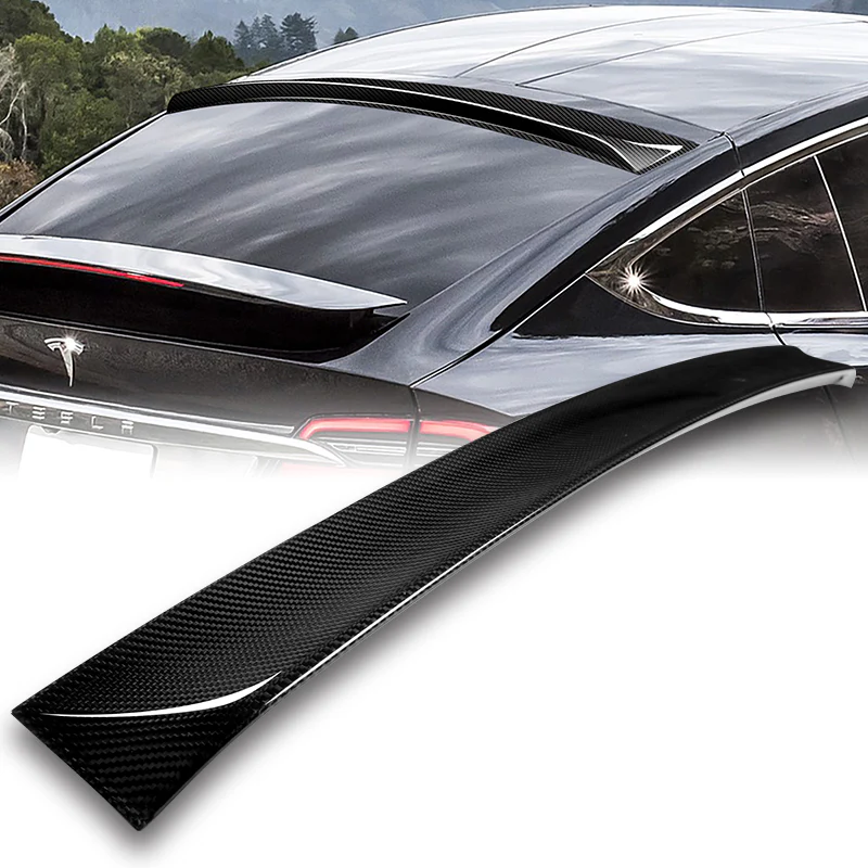 Rear Window Roof Visor Wing Spoiler For 2016 - 2025 Tesla Model X SUV -Real Carbon Fiber - Image 6