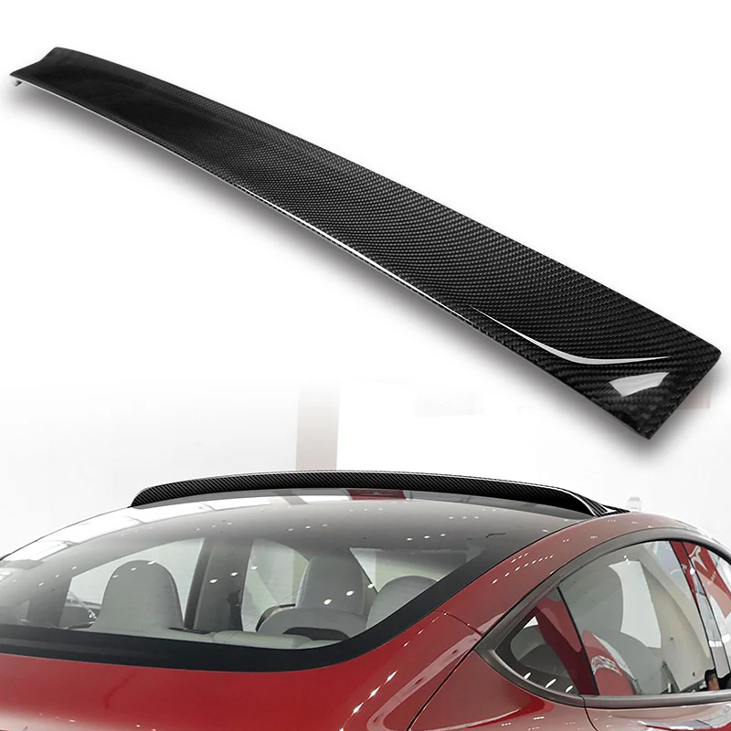 Rear Window Roof Visor Wing Spoiler For 2017 - 2023 Tesla Model 3 -Real Carbon Fiber - Image 5