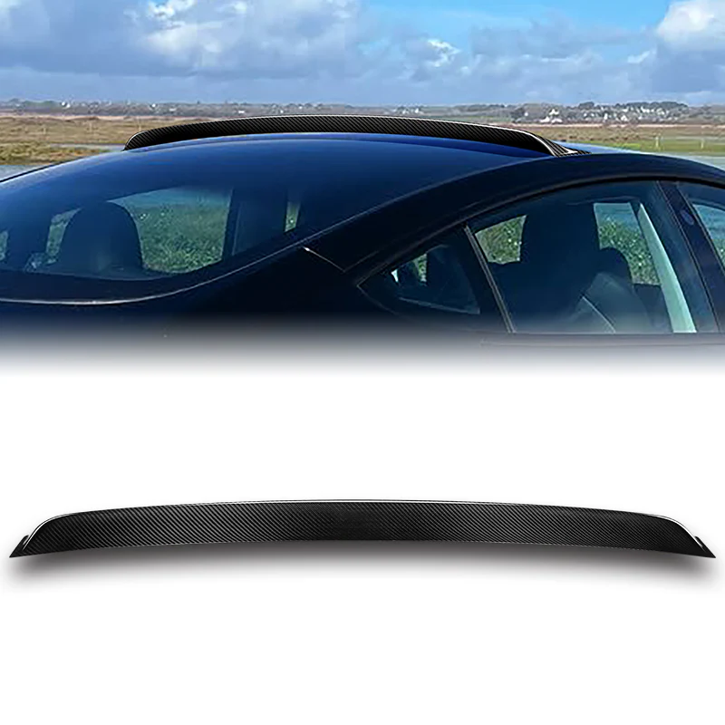 Rear Window Roof Visor Wing Spoiler For 2017 - 2023 Tesla Model 3 -Real Carbon Fiber - Image 6