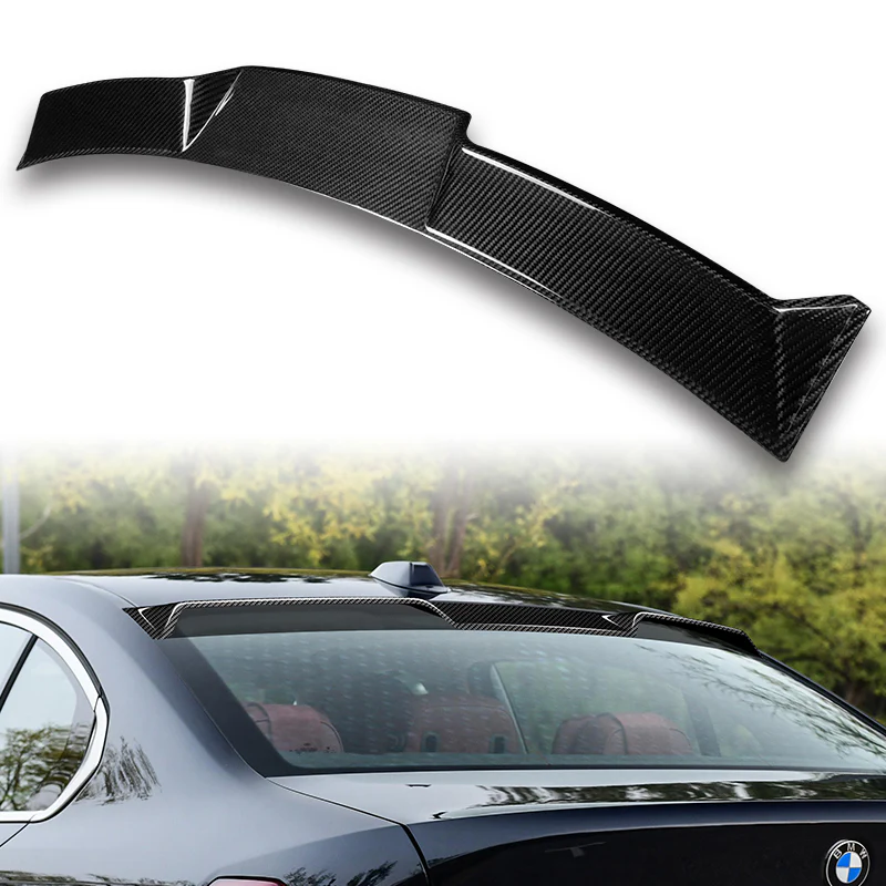 Rear Window Roof Visor Wing Spoiler For 2019-2025 BMW G20 G80 3-Series 4-DR / Sedan -Real Carbon Fiber - Image 5