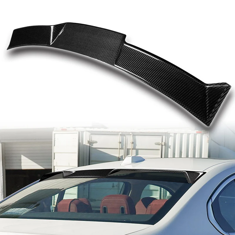 Rear Window Roof Visor Wing Spoiler For 2019-2025 BMW G20 G80 3-Series 4-DR / Sedan -Real Carbon Fiber - Image 6