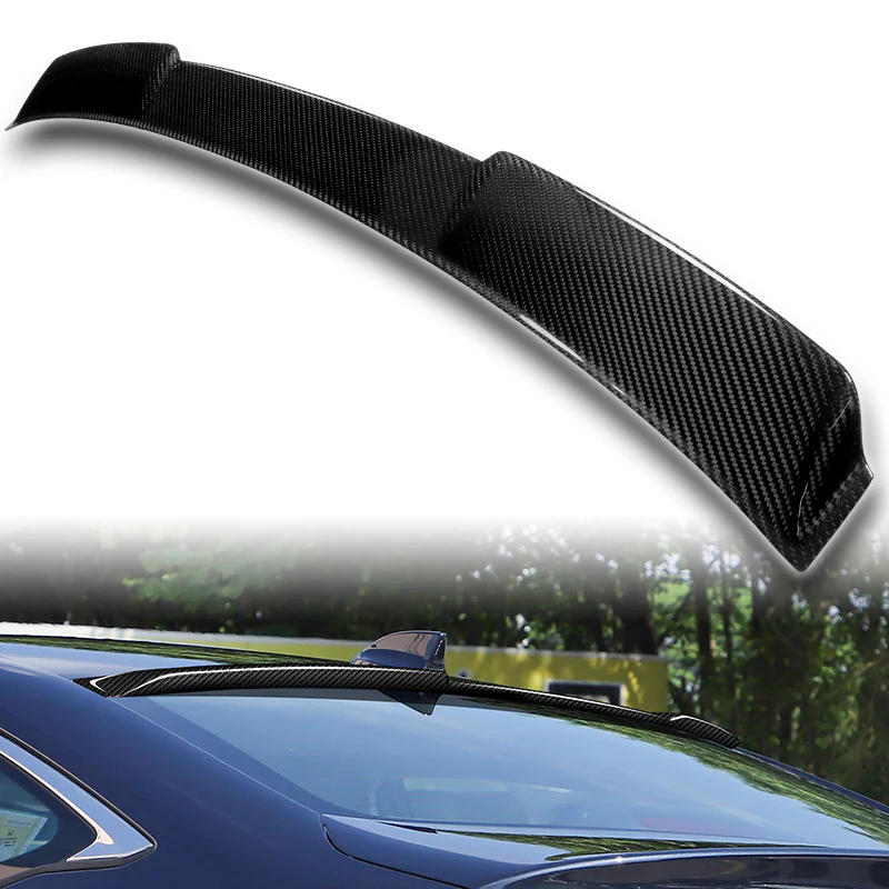 Rear Window Roof Visor Wing Spoiler For 2022-2023 Honda Civic 11th  4-DR / Sedan -Real Carbon Fiber - Image 5