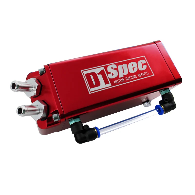 Red 0.7L 10mm Square Billet Aluminum Engine Oil Catch Tank Can Reservoir D1 SPEC - Image 4