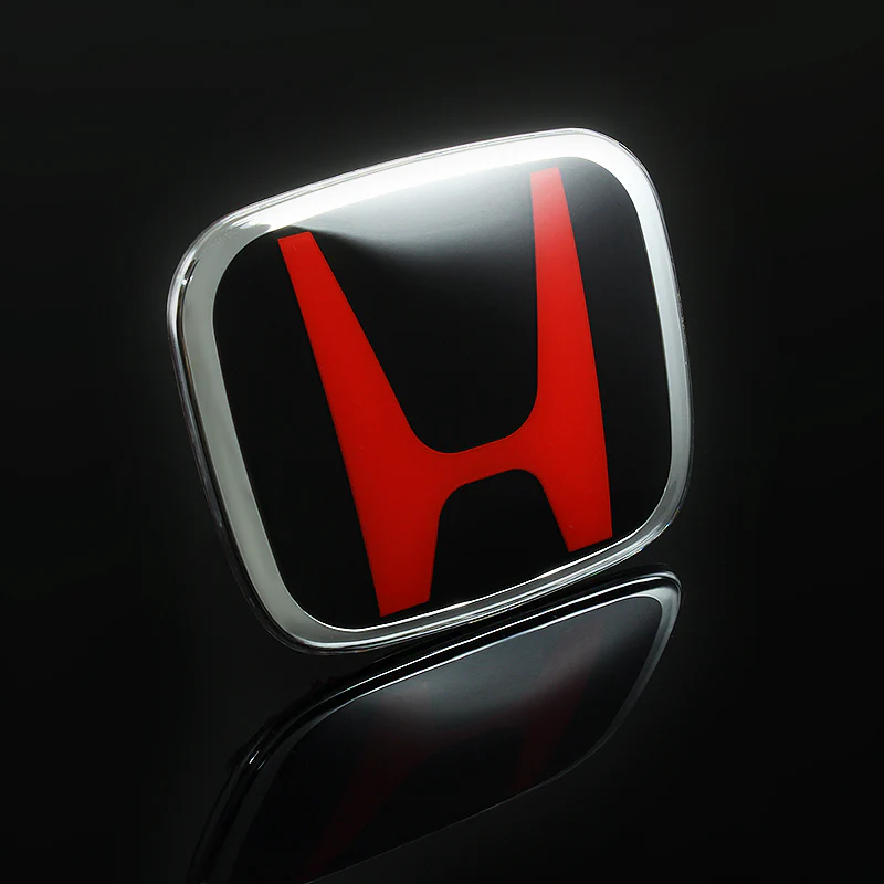 Red & Black JDM H New Emblem 2PCS Set Front & Rear For CIVIC SI COUPE 2012-2013 - Image 5