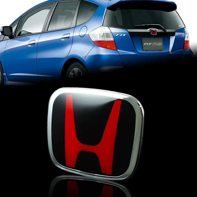 Red & Black JDM H New Front / Rear Emblem For CIVIC SI COUPE SEDAN HATCH CRV - Image 2